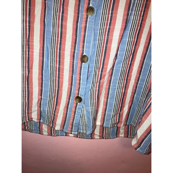 Elle Striped button front mini dress size XS - Picture 2 of 6
